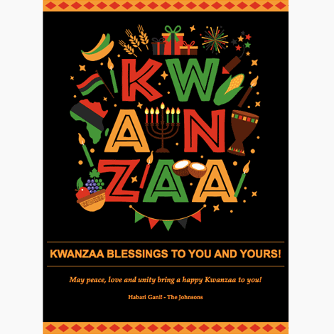 Kwanzaa Blessing Elemental eCard